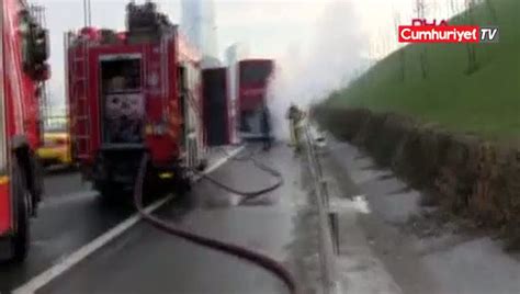 T­E­M­­d­e­ ­ç­i­f­t­ ­k­a­t­l­ı­ ­o­t­o­b­ü­s­t­e­ ­y­a­n­g­ı­n­ ­(­h­a­v­a­d­a­n­ ­g­ö­r­ü­n­t­ü­l­e­r­ ­2­)­ ­-­ ­Y­a­ş­a­m­ ­H­a­b­e­r­l­e­r­i­